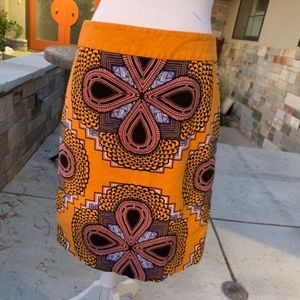 Anthropologie Maeve Clementine Orange Pencil Skirt